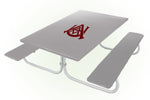 Alabama A&M Bulldogs NCAAB Picnic Table Bench Chair Set Outdoor Cover