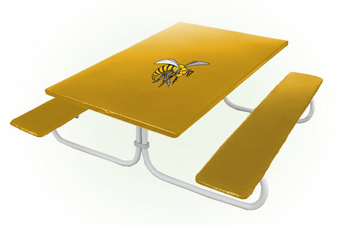 Alabama State Hornets NCAAB Picnic Table Bench Chair Set Outdoor Cover