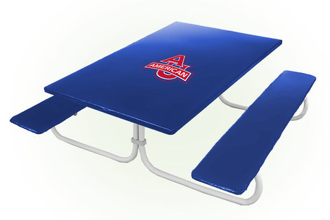 American University Eagles NCAAB Picnic Table Bench Chair Set Outdoor Cover