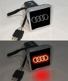 Audi Car Logo Hitch Cover LED Brake Light for Trailer