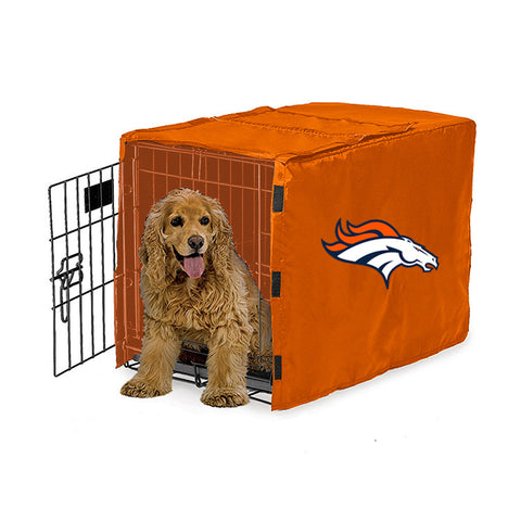 Denver Broncos NFL Dog Cage Cover Pet Crate Kennel Protector Printed