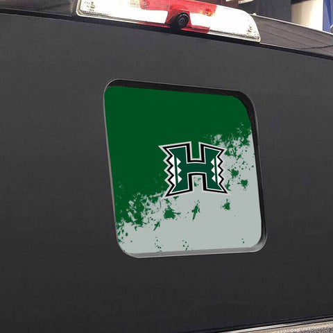 Hawaii Rainbow Warriors NCAA Rear Back Middle Window Vinyl Decal Stickers Fits Dodge Ram GMC Chevy Tacoma Ford