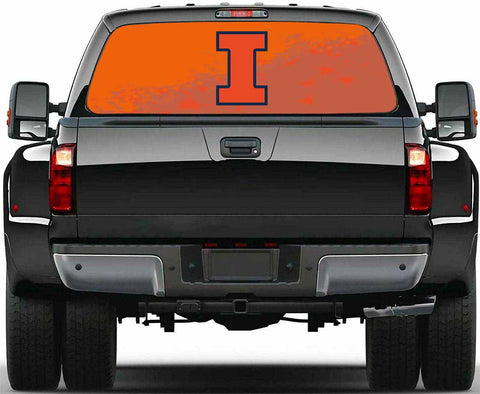 Illinois Fighting Illini NCAA Truck SUV Decals Paste Film Stickers Rear Window