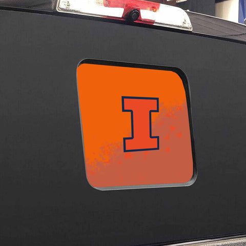 Illinois Fighting Illini NCAA Rear Back Middle Window Vinyl Decal Stickers Fits Dodge Ram GMC Chevy Tacoma Ford