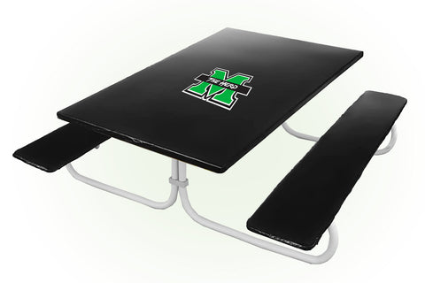 Marshall Thundering Herd NCAAB Picnic Table Bench Chair Set Outdoor Cover