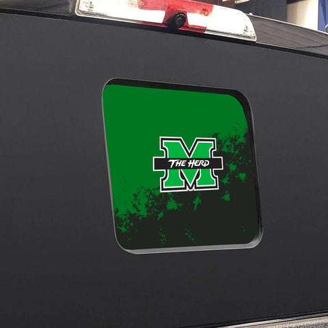 Marshall Thundering Herd NCAA Rear Back Middle Window Vinyl Decal Stickers Fits Dodge Ram GMC Chevy Tacoma Ford