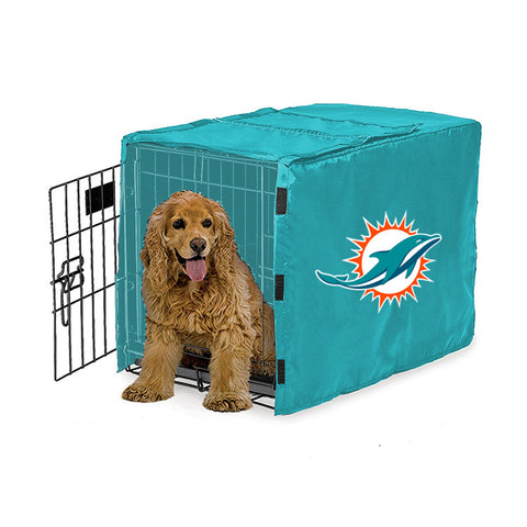 Miami Dolphins NFL Dog Cage Cover Pet Crate Kennel Protector Printed