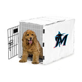 Miami Marlins MLB Dog Cage Cover Pet Crate Kennel Protector Printed