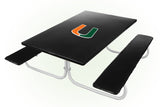 Miami (FL) Hurricanes NCAAB Picnic Table Bench Chair Set Outdoor Cover