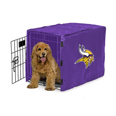 Minnesota Vikings NFL Dog Cage Cover Pet Crate Kennel Protector Printed