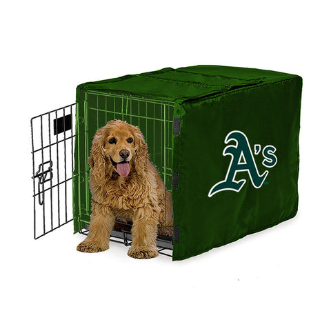 Oakland Athletics MLB Dog Cage Cover Pet Crate Kennel Protector Printed