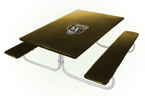 Oakland Golden Grizzlies NCAAB Picnic Table Bench Chair Set Outdoor Cover