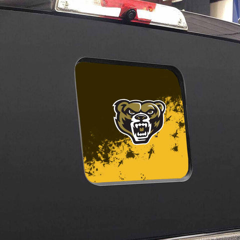 Oakland Golden Grizzlies NCAA Rear Back Middle Window Vinyl Decal Stickers Fits Dodge Ram GMC Chevy Tacoma Ford