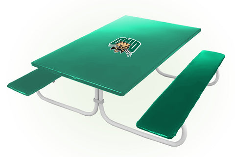 Ohio Bobcats NCAAB Picnic Table Bench Chair Set Outdoor Cover