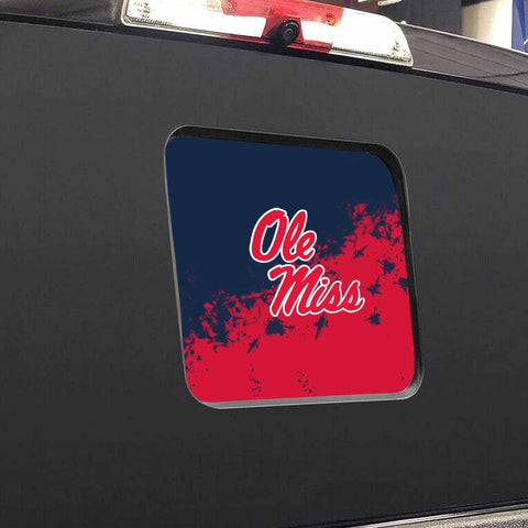 Ole Miss Rebels NCAA Rear Back Middle Window Vinyl Decal Stickers Fits Dodge Ram GMC Chevy Tacoma Ford