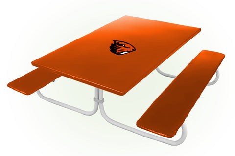 Oregon State Beavers NCAAB Picnic Table Bench Chair Set Outdoor Cover