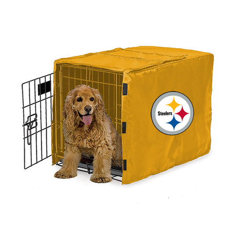 Pittsburgh Steelers NFL Dog Cage Cover Pet Crate Kennel Protector Printed