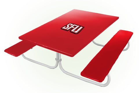 Saint Francis U Red Flashpng NCAAB Picnic Table Bench Chair Set Outdoor Cover