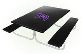 TCU Horned Frogs NCAAB Picnic Table Bench Chair Set Outdoor Cover