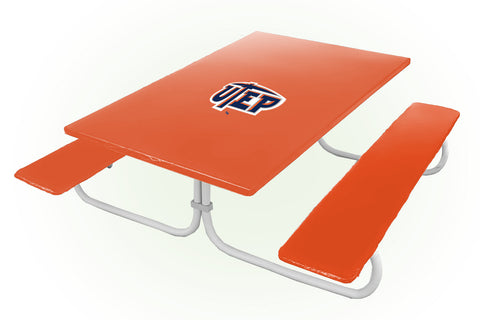 UTEP Miners NCAAB Picnic Table Bench Chair Set Outdoor Cover