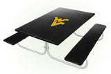 West Virginia Mountaineers NCAAB Picnic Table Bench Chair Set Outdoor Cover