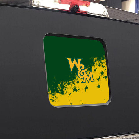 William & Mary Tribe NCAA Rear Back Middle Window Vinyl Decal Stickers Fits Dodge Ram GMC Chevy Tacoma Ford