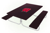 Wisconsin Badgers NCAAB Picnic Table Bench Chair Set Outdoor Cover