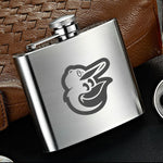 Baltimore Orioles MLB Wine Liquor Matte Pot Hip Flask