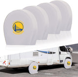 Golden State Warriors NBA Tire Covers Set of 4 or 2 for RV Wheel Trailer Camper Motorhome