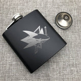 San Jose Sharks NHL Wine Liquor Matte Pot Hip Flask