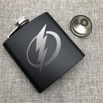 Tampa Bay Lightning NHL Wine Liquor Matte Pot Hip Flask