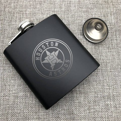 Houston Astros MLB Wine Liquor Matte Pot Hip Flask