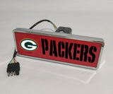 Green Bay Packers NFL Rectangular Hitch Cover LED Brake Light for Trailer