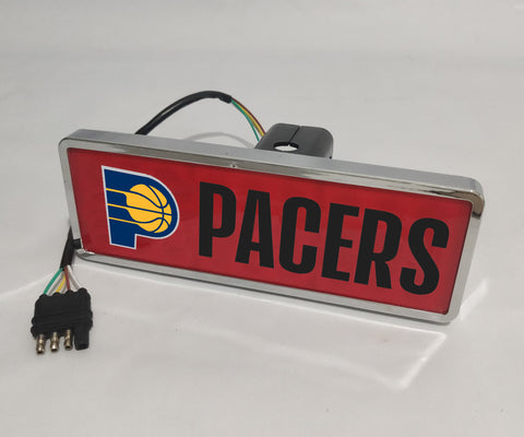 Indiana Pacers NBA Rectangular Hitch Cover LED Brake Light for Trailer