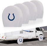 Indianapolis Colts NFL Tire Covers Set of 4 or 2 for RV Wheel Trailer Camper Motorhome