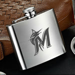 Miami Marlins MLB Wine Liquor Matte Pot Hip Flask