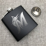 Miami Marlins MLB Wine Liquor Matte Pot Hip Flask