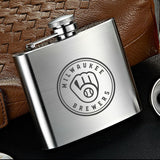 Milwaukee Brewers MLB Wine Liquor Matte Pot Hip Flask