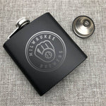 Milwaukee Brewers MLB Wine Liquor Matte Pot Hip Flask