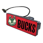 Milwaukee Bucks NBA Hitch Cover LED Brake Light for Trailer