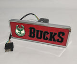 Milwaukee Bucks NBA Rectangular Hitch Cover LED Brake Light for Trailer