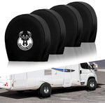 Milwaukee Bucks NBA Tire Covers Set of 4 or 2 for RV Wheel Trailer Camper Motorhome