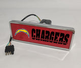 Los Angeles Chargers NFL Rectangular Hitch Cover LED Brake Light for Trailer