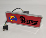 Los Angeles Rams NFL Rectangular Hitch Cover LED Brake Light for Trailer