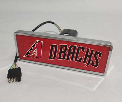 Arizona Diamondbacks MLB Rectangular Hitch Cover LED Brake Light for Trailer