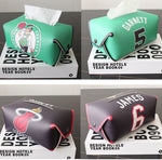 NBA Pattern Leather Tissue Box Napkin Holder