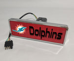 Miami Dolphins NFL Rectangular Hitch Cover LED Brake Light for Trailer