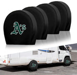 Oakland Athletics MLB Tire Covers Set of 4 or 2 for RV Wheel Trailer Camper Motorhome