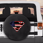 Spare Tire Cover USA Super Man For Jeep Wrangler SUV