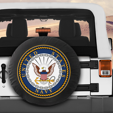 Spare Tire Cover United States Navy For Jeep Wrangler SUV